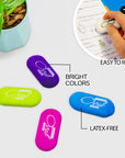 Oval Eraser Bright Color (4/Pack)