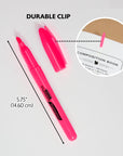 Pen Style Fluorescent Highlighter Asst Color w/ Pocket Clip (5/Pack)