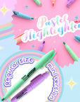 Mini Pastel Assorted Colors Highlighter w/ Cap Clip (5/Pack)