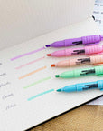 Mini Pastel Assorted Colors Highlighter w/ Cap Clip (5/Pack)