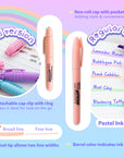 Mini Pastel Assorted Colors Highlighter w/ Cap Clip (5/Pack)