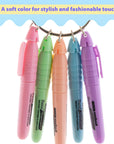 Mini Pastel Assorted Colors Highlighter w/ Cap Clip (5/Pack)