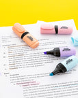 Desk Style Pastel Mini Highlighters (4/Pack)