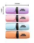 Desk Style Pastel Mini Highlighters (4/Pack)