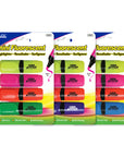 Desk Style Fluorescent Highlighters Mini Asst Color (4/Pack)