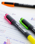 Double Tip Fluorescent Highlighters (5/Pack)