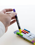 Double Tip Fluorescent Highlighters (5/Pack)