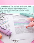 Pastel Highlighters w/ Pocket Clip (4/Pack)
