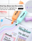 Pastel Highlighters w/ Pocket Clip (4/Pack)