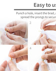 1/2" Brass Fastener (100/Pack)
