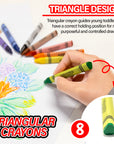 Premium Jumbo Triangle Crayons 8 Color