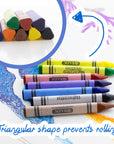 Premium Jumbo Triangle Crayons 8 Color