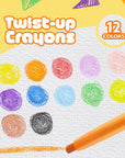 Twist-Up Propelling Crayons 12 Color