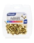 1/2" Brass Plated Fastener (100/Pack)