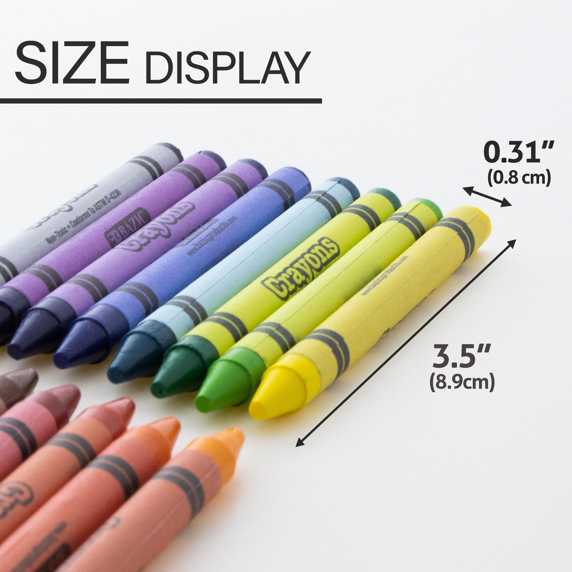 Buy BAZIC Crayons 8-Count, Non Toxic Drawing Crayon 8Pack, 1-Pack