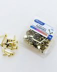 1" Brass Plated Fastener (100/Pack)