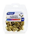 1" Brass Plated Fastener (100/Pack)