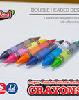 Double-Ended Super Jumbo Crayons Premium 12 Color