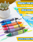Double-Ended Super Jumbo Crayons Premium 12 Color
