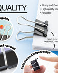 Small 3/4" (19mm) Black Binder Clip (20/Pack)