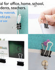 Small 3/4" (19mm) Black Binder Clip (20/Pack)