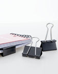 Small 3/4" (19mm) Black Binder Clip (12/Pack)