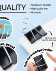 Medium 1-1/4 (32mm) Black Binder Clip (8/Pack)