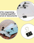 Small 3/4" (19mm) Black Binder Clip (12/Pack)