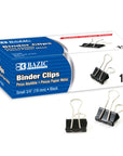 Small 3/4" (19mm) Black Binder Clip (12/Pack)
