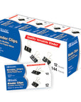 Medium 1 -1/4 (32mm) Black Binder Clip (12/Pack)