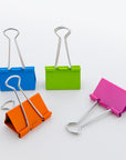 Large 2" (51mm) Assorted Color Binder Clip (4/Pack)