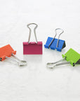 Small 3/4" (19mm) Assorted Color Binder Clip (20/Pack)