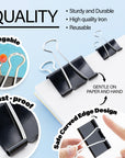 Assorted Size Black Binder Clip (12/Pack)