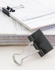 Assorted Size Black Binder Clip (12/Pack)