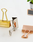 Medium 1 1/4" (32mm) Assorted Color Metallic Binder Clip (6/Pack)