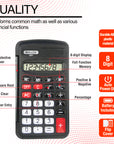 Pocket Size Calculator 8-Digit w/ Flip Cover