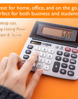 Desktop Calculator 12-Digit Dual Power w/ Adjustable Display