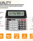 Desktop Calculator 12-Digit Dual Power w/ Adjustable Display