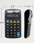 Pocket Size Black Calculator 8-Digit Dual Power