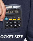 Pocket Size Black Calculator 8-Digit Dual Power