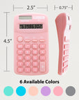 Pocket Size Pastel Color Calculator 8-Digit Dual Power