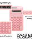 Pocket Size Pastel Color Calculator 8-Digit Dual Power