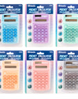 Pocket Size Pastel Color Calculator 8-Digit Dual Power