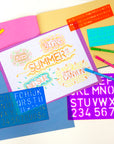8, 10, 20, 30 mm Size Lettering Stencil Sets (4/Pack)