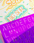 8, 10, 20, 30 mm Size Lettering Stencil Sets (4/Pack)