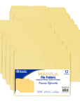 Manila File Folder 1/3 Cut Letter Size (12/Pack)