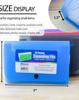 13-Pockets Coupon/Personal Check Size Expanding File