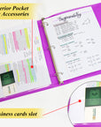 1" Glitter Poly 3-Ring Binder w/ Pocket