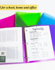 1" Glitter Poly 3-Ring Binder w/ Pocket