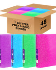 1" Glitter Poly 3-Ring Binder w/ Pocket